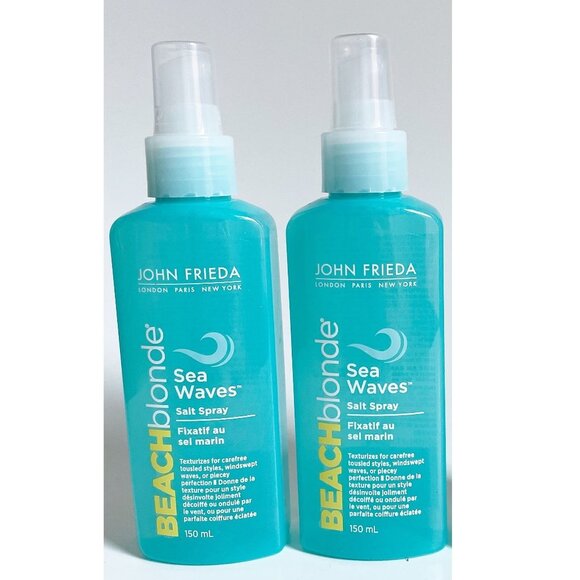 2x John Frieda Beach Blonde Sea Waves Salt Spray Texturizes tousled style 5oz EA - Picture 1 of 4